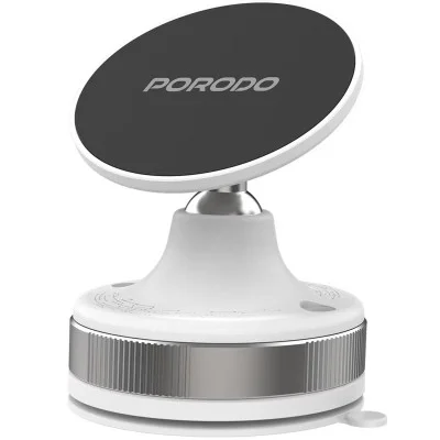 Porodo Vacuseal Smart Suction Magnetic Phone Mount - White